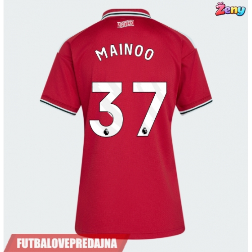 Lacne Ženy Futbalové dres Manchester United Kobbie Mainoo #37 2026-27 Krátky Rukáv - Domáci